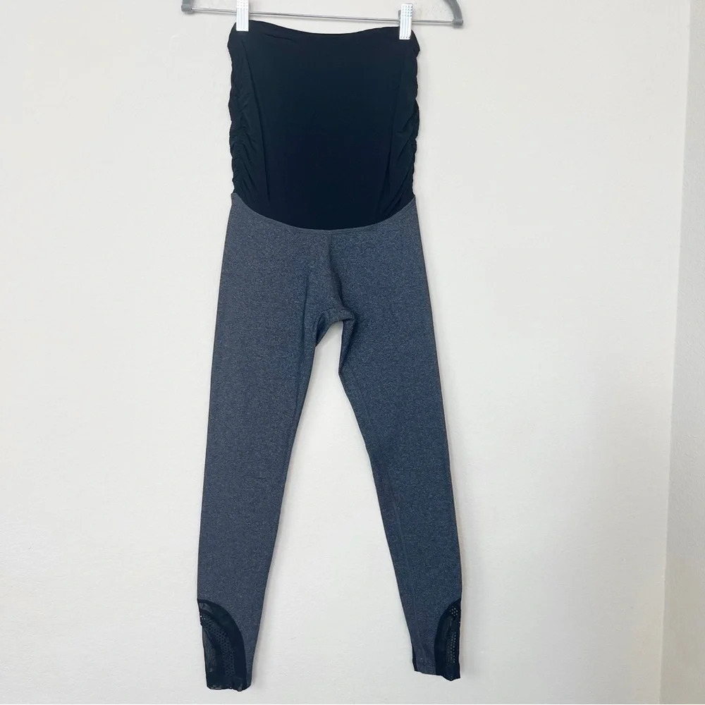 Beyond the Bump Dark Gray Spacedye Maternity Leggings Women’s Size Small